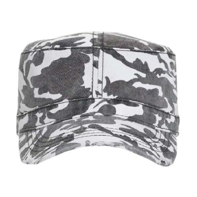 OTTO Camouflage Garment Washed Superior Cotton Twill Distressed Visor Military Cap Thumbnail