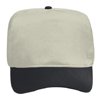 OTTO Brushed Cotton Blend Twill Five Panel High Crown Baseball Cap Thumbnail