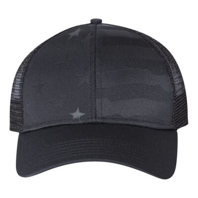 Debossed Stars and Stripes Mesh-Back Cap Thumbnail