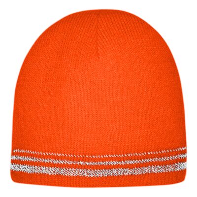 Lined Enhanced Visibility with Reflective Stripes Beanie Thumbnail