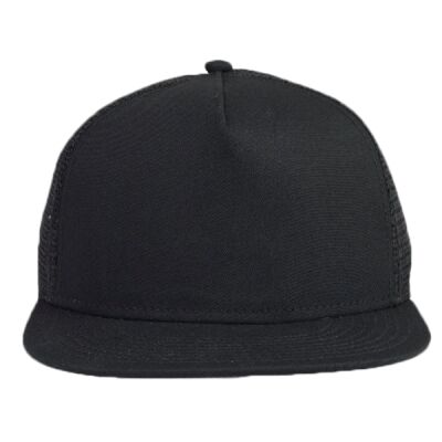 OTTO Superior Cotton Twill Round Flat Visor "OTTO SNAP" Five Panel Pro Style Mesh Back Trucker Snapback Hat Thumbnail