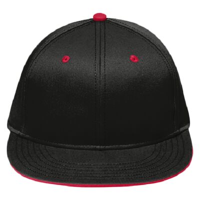 OTTO Stretchable Deluxe Cotton Twill Round Flat Visor "OTTO FLEX" Six Panel Pro Style Baseball Cap Thumbnail